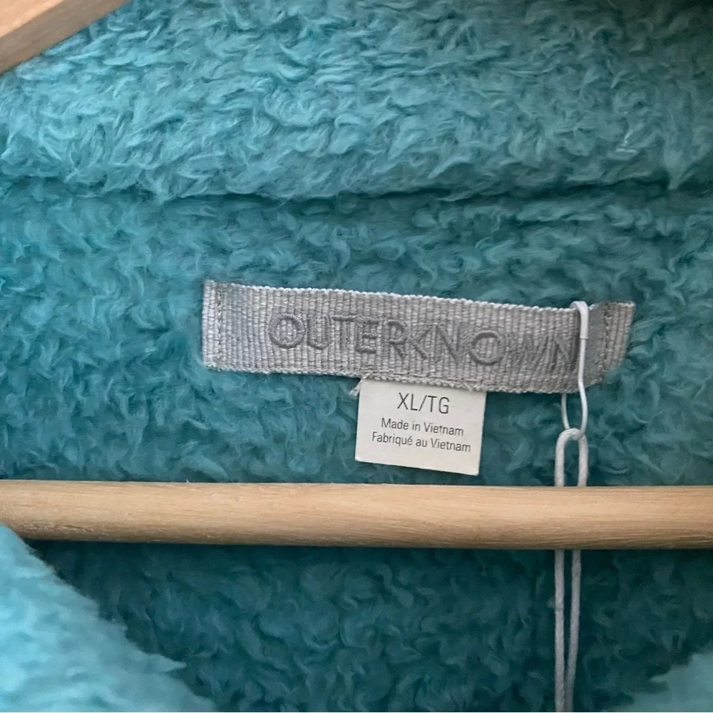Outerknown Blue Skyline Half Zip Fleece Popover Jacket XL